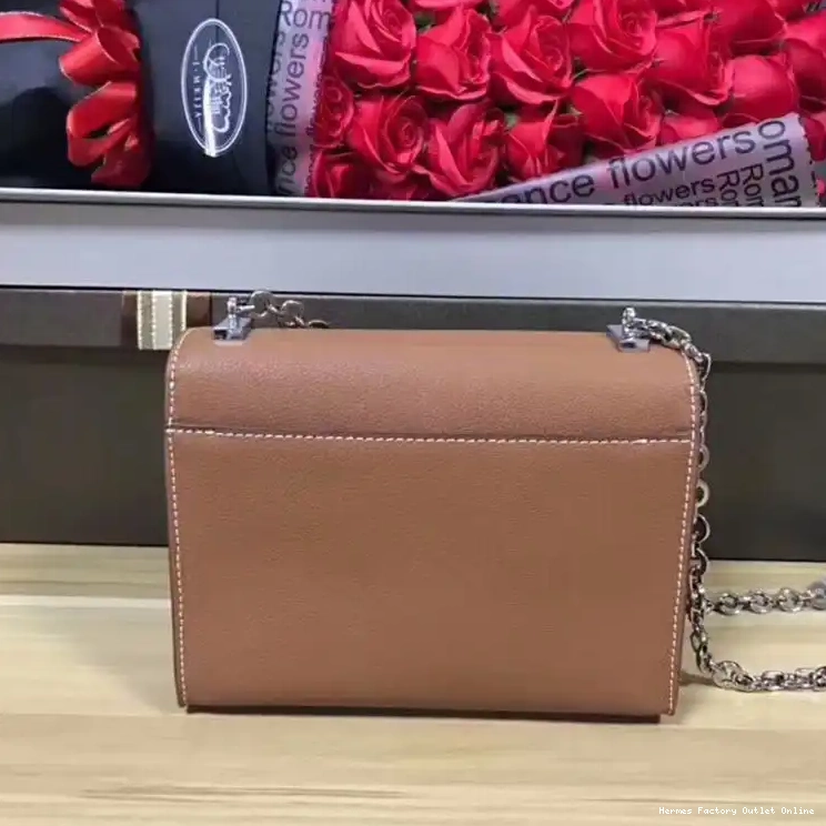Affordable Hermes In Verrou Bag Mini Chaine Hardware Goatskin Brown Palladium 0507